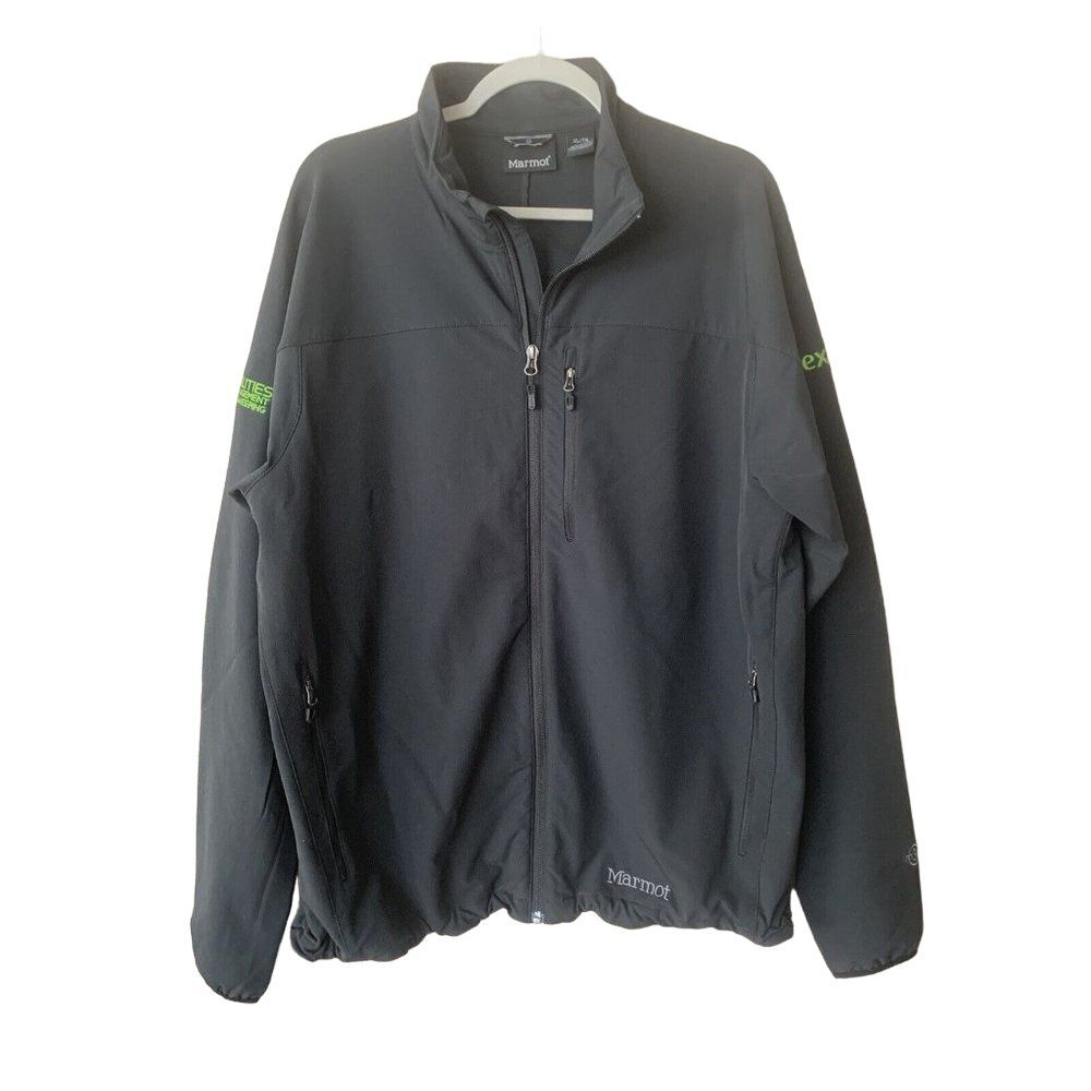 Marmot M3 Soft Shell Jacket Mens Black Full Zip Stretch Wicking XL